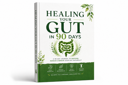 Heal Your Gut in the Next 90 Days — Gut Health Journal & Book | Track Bloating, Acidity, Gas & Find Your Trigger Foods