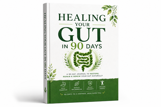 Heal Your Gut in the Next 90 Days — Gut Health Journal & Book | Track Bloating, Acidity, Gas & Find Your Trigger Foods
