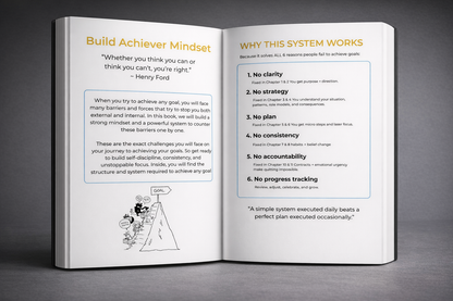 Goal Achiever Kit™ 100 Days Goal Journal for Students Achieve Any Goal Using Proven Neuroscience & Top Performer Methods (Hardcopy + E-Book)