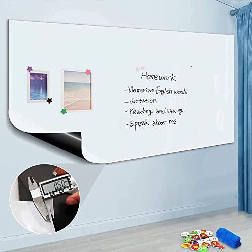 The Productivity Powerhouse | Whiteboard Peel & Stick Wallpaper for Wall, Dry Erase Board Sticker for Wall, Self Adhesive Whiteboard Paper, Self Stick Removable Homeworking Office Home (24 x 144 inch, White)