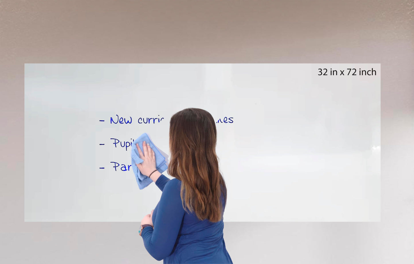The Productivity Powerhouse | Whiteboard Peel & Stick Wallpaper for Wall, Dry Erase Board Sticker for Wall, Self Adhesive Whiteboard Paper, Self Stick Removable Homeworking Office Home (24 x 144 inch, White)